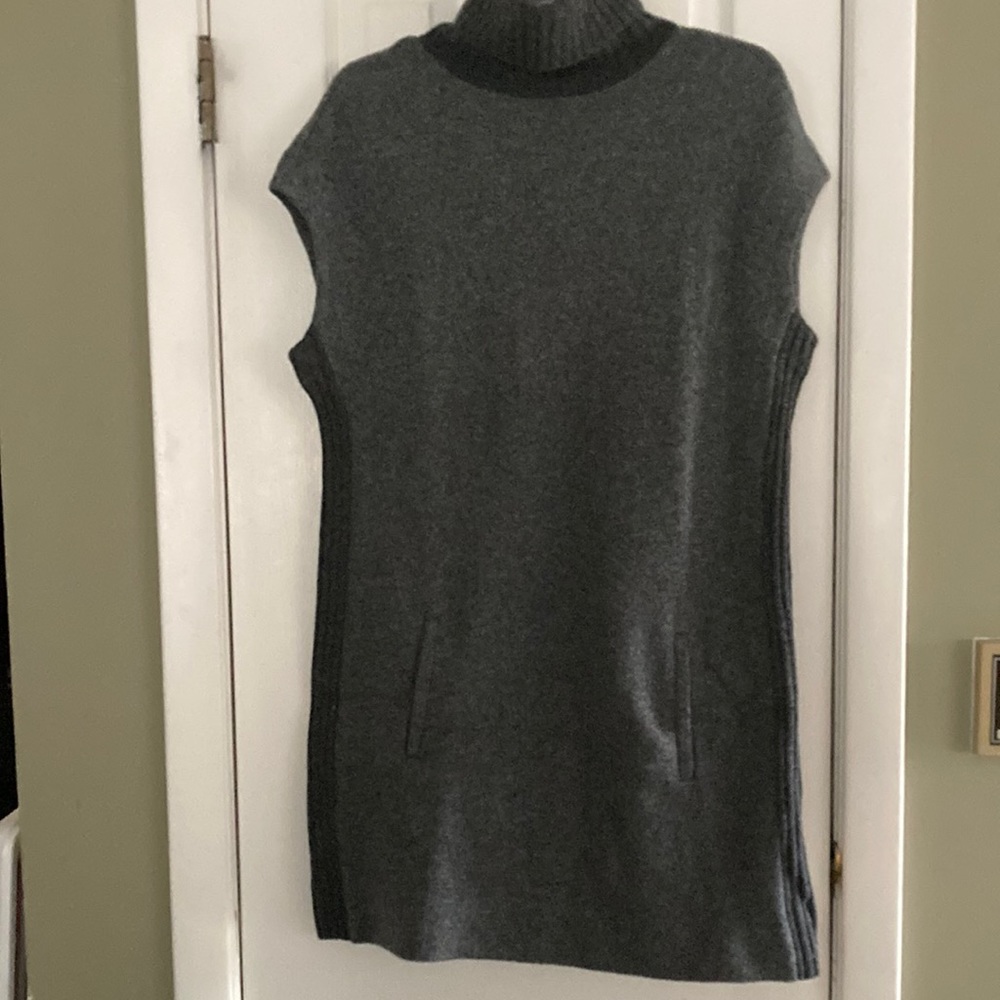 RALPH LAUREN SLEEVELESS WOOL BLEND TURTLENECK DRESS TWO TONE KNEE LENGTH SIZE XL - Picture 1 of 8